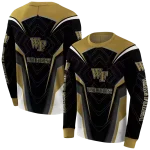 wake forest demon deacons futuristic pattern gold black hoodie best selling