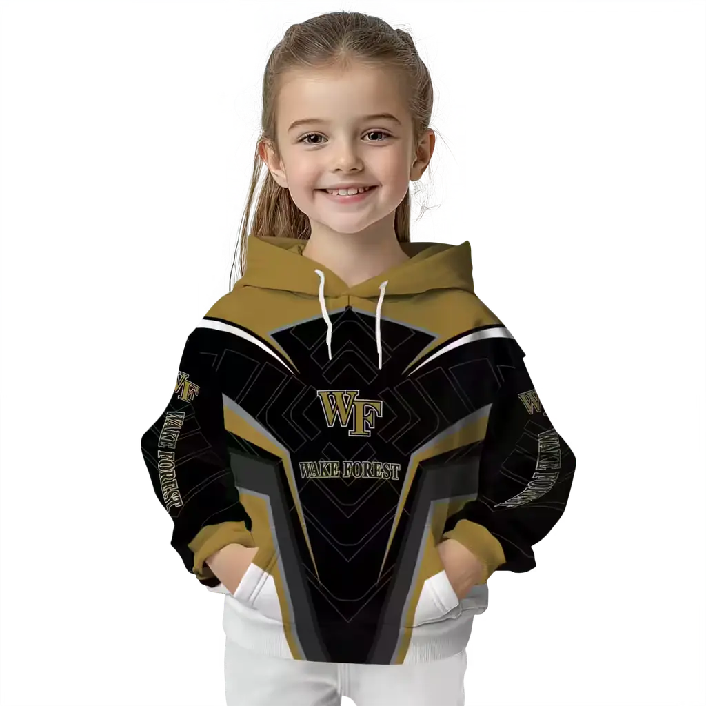 wake forest demon deacons futuristic pattern gold black hoodie top rated wake forest demon deacons futuristic pattern gold black hoodie top rated