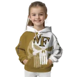 wake forest demon deacons graphic punisher gold white hoodie best selling