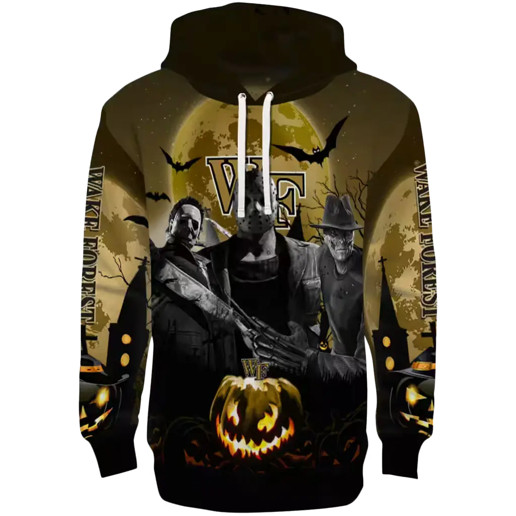 wake forest demon deacons halloween vibes gold black hoodie best selling wake forest demon deacons halloween vibes gold black hoodie best selling