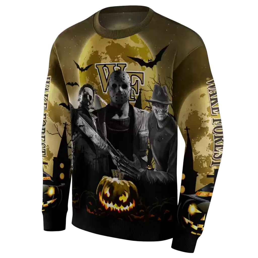 wake forest demon deacons halloween vibes gold black hoodie new arrival wake forest demon deacons halloween vibes gold black hoodie new arrival