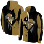 wake forest demon deacons heartbeat graphic gold hoodie best selling