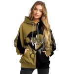 wake forest demon deacons heartbeat graphic gold hoodie best selling