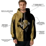 wake forest demon deacons heartbeat graphic gold hoodie best selling