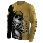 wake forest demon deacons jack skellington gold hoodie best selling