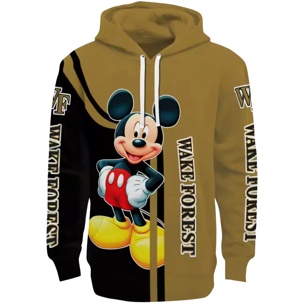 wake forest demon deacons mickey mouse gold black hoodie best selling wake forest demon deacons mickey mouse gold black hoodie best selling