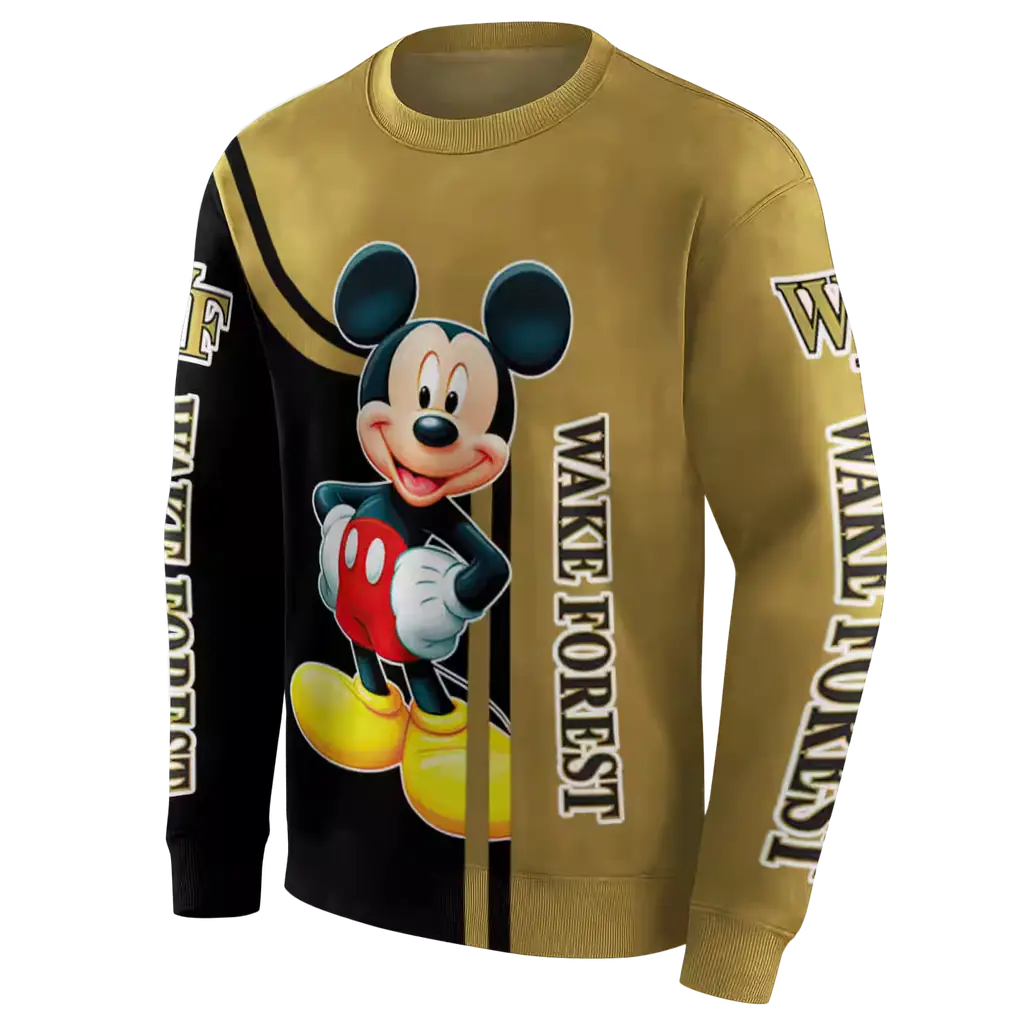 wake forest demon deacons mickey mouse gold black hoodie new arrival wake forest demon deacons mickey mouse gold black hoodie new arrival