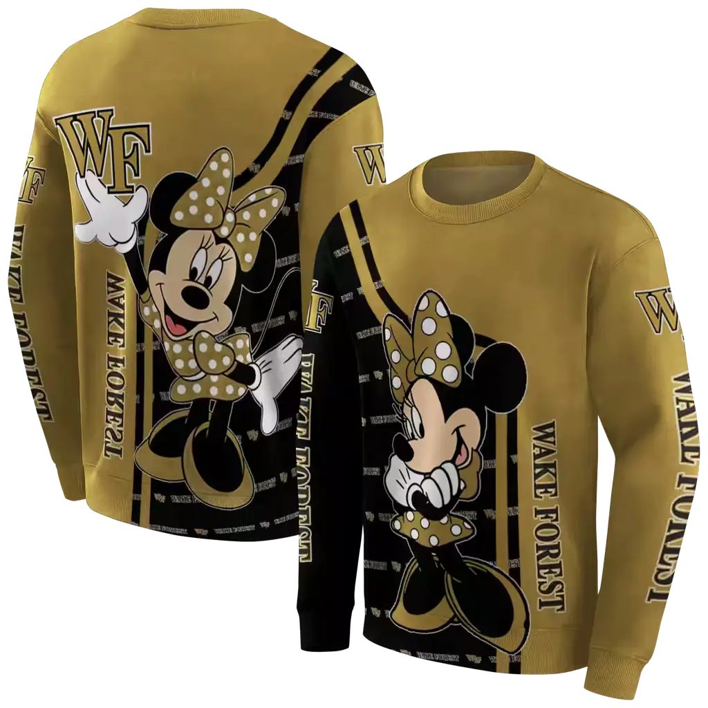 wake forest demon deacons minnie mouse gold hoodie premium grade wake forest demon deacons minnie mouse gold hoodie premium grade