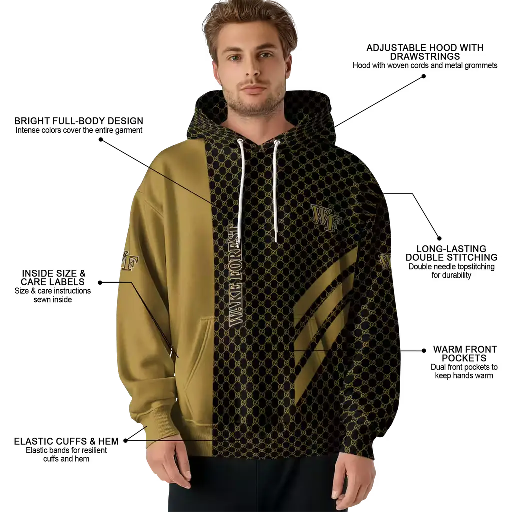 wake forest demon deacons monogram pattern gold hoodie latest model wake forest demon deacons monogram pattern gold hoodie latest model