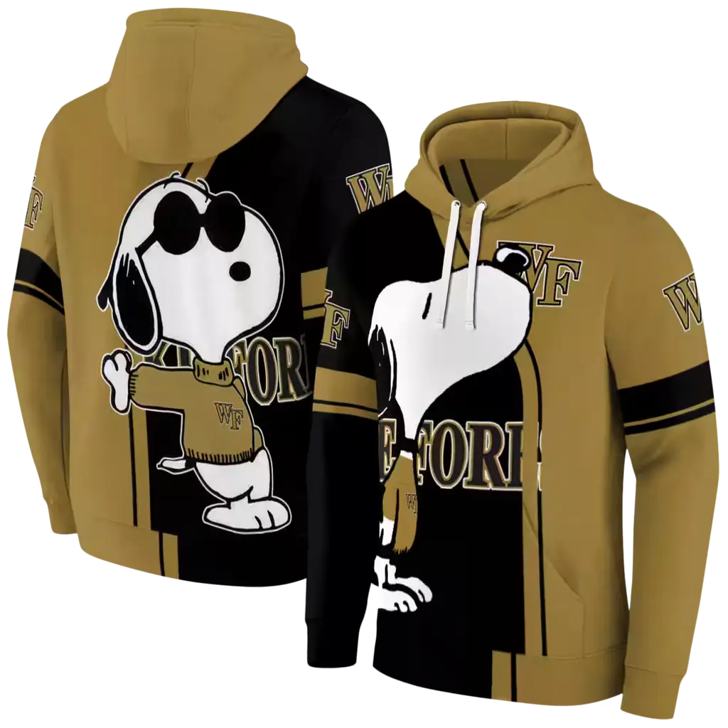 wake forest demon deacons playful snoopy gold hoodie fashion forward wake forest demon deacons playful snoopy gold hoodie fashion forward