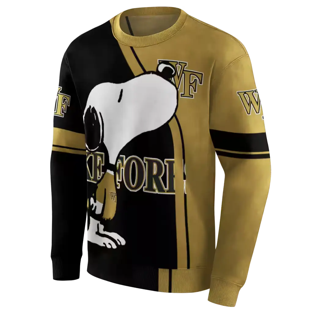 wake forest demon deacons playful snoopy gold hoodie new arrival wake forest demon deacons playful snoopy gold hoodie new arrival