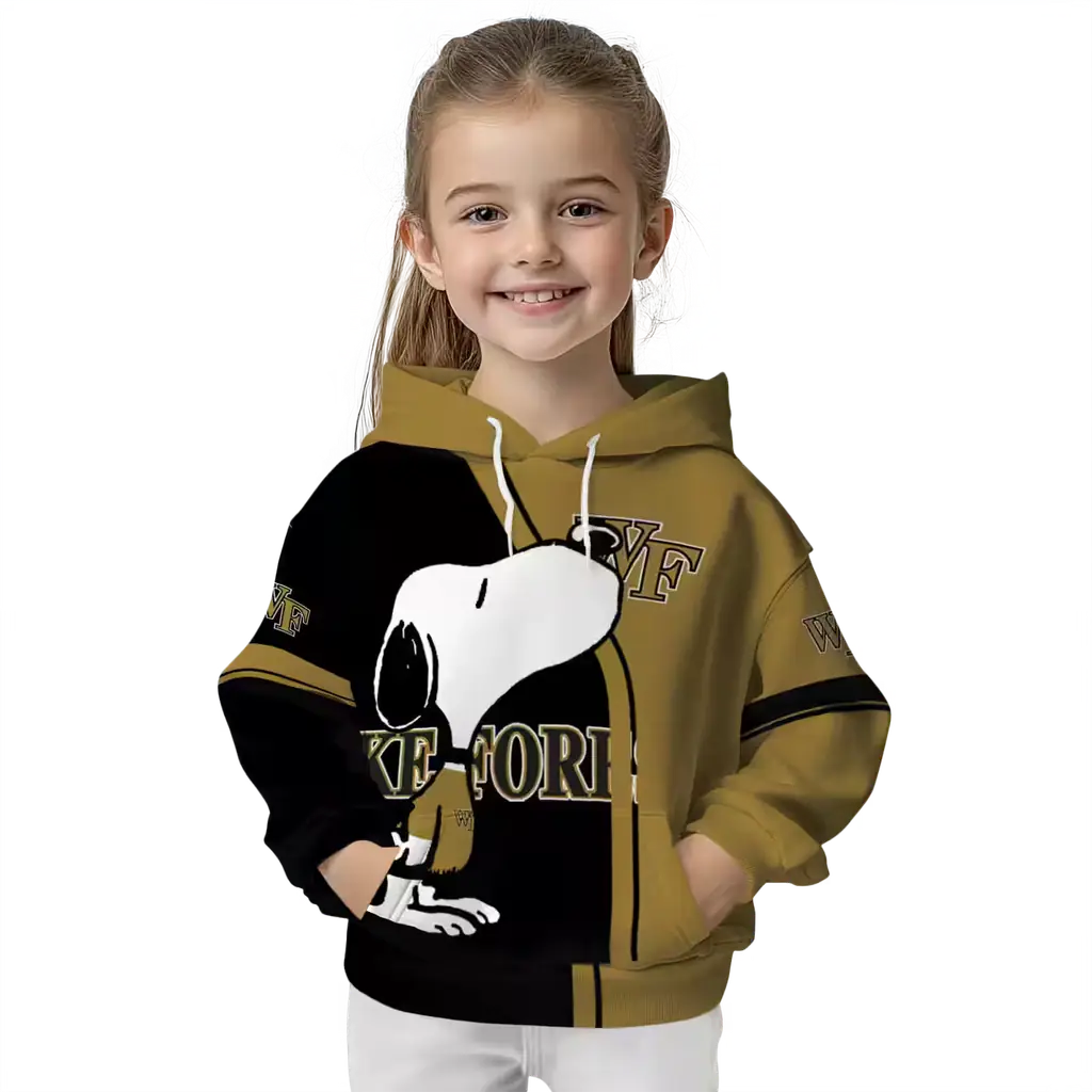 wake forest demon deacons playful snoopy gold hoodie top rated wake forest demon deacons playful snoopy gold hoodie top rated