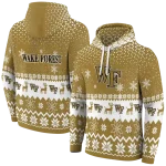 wake forest demon deacons reindeer motif gold hoodie best selling