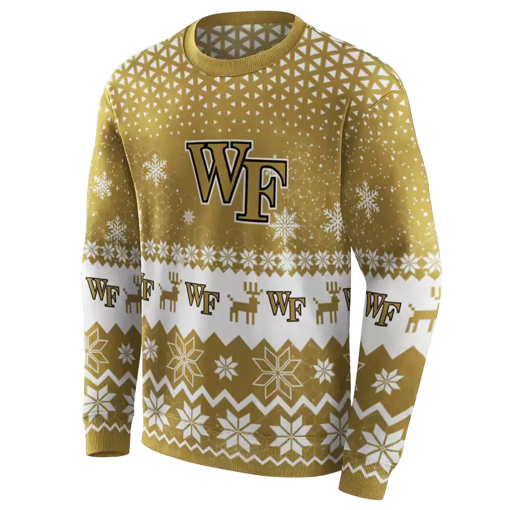 wake forest demon deacons reindeer motif gold hoodie new arrival wake forest demon deacons reindeer motif gold hoodie new arrival