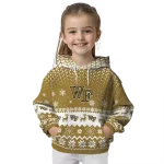wake forest demon deacons reindeer motif gold hoodie best selling