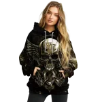 wake forest demon deacons skull artwork gold black hoodie best selling