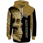 wake forest demon deacons skull motif gold black hoodie best selling