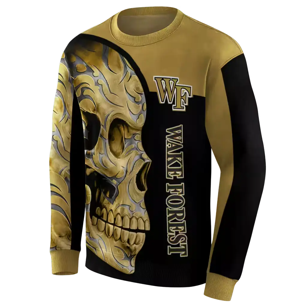 wake forest demon deacons skull motif gold black hoodie new arrival wake forest demon deacons skull motif gold black hoodie new arrival