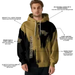 wake forest demon deacons splatter effect gold hoodie best selling