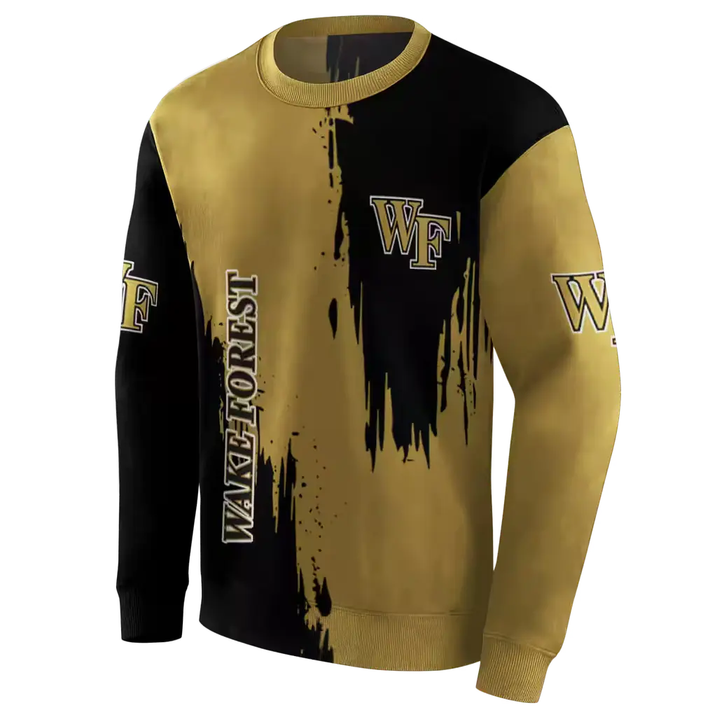 wake forest demon deacons splatter effect gold hoodie new arrival wake forest demon deacons splatter effect gold hoodie new arrival