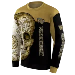 wake forest demon deacons sugar skull gold black hoodie best selling