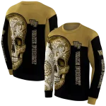 wake forest demon deacons sugar skull gold black hoodie best selling