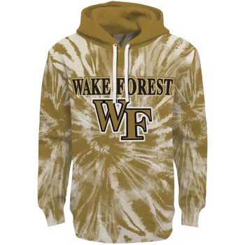 wake forest demon deacons tie dye pattern gold hoodie best selling