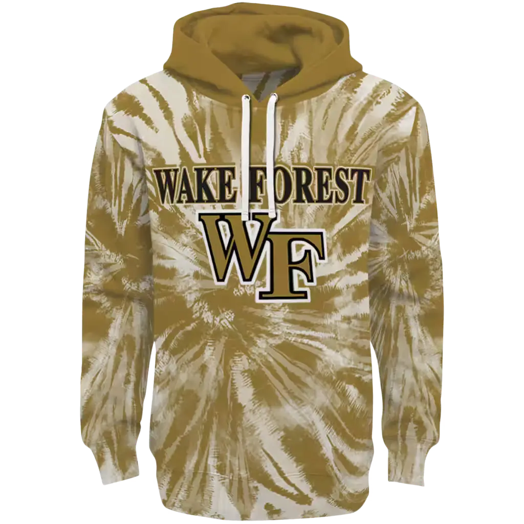wake forest demon deacons tie dye pattern gold hoodie best selling wake forest demon deacons tie dye pattern gold hoodie best selling