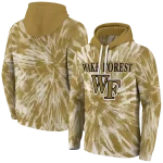 wake forest demon deacons tie dye pattern gold hoodie best selling