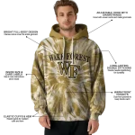 wake forest demon deacons tie dye pattern gold hoodie best selling