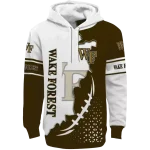wake forest demon deacons triangular pattern gold white hoodie best selling