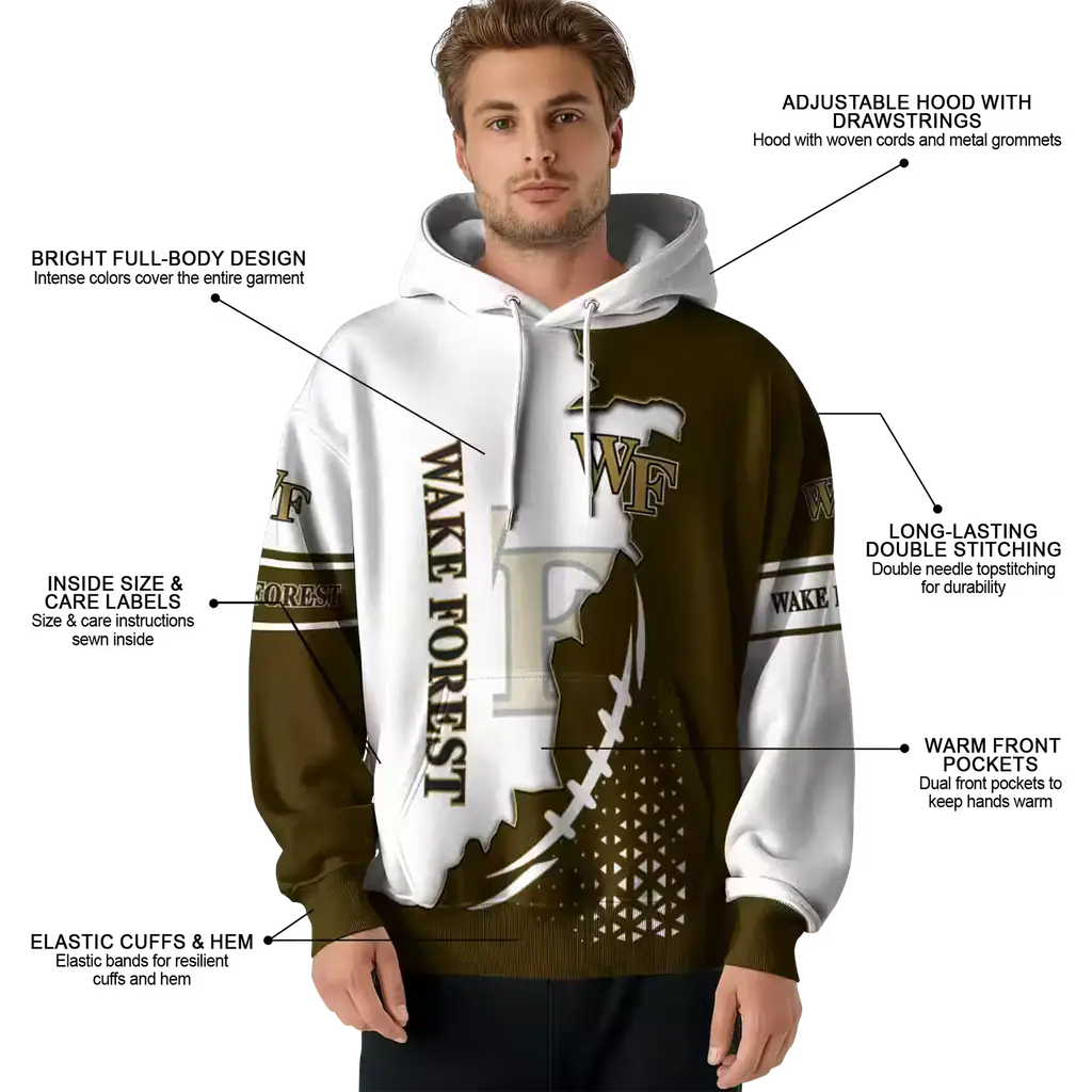 wake forest demon deacons triangular pattern gold white hoodie latest model wake forest demon deacons triangular pattern gold white hoodie latest model