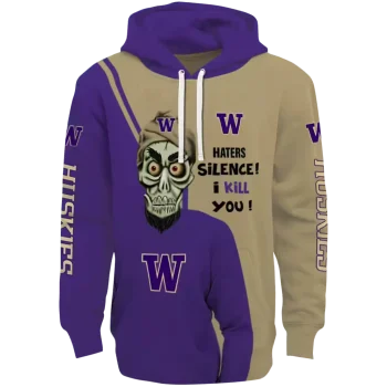 washington huskies achmed skull purple hoodie best selling