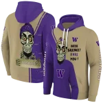 washington huskies achmed skull purple hoodie best selling