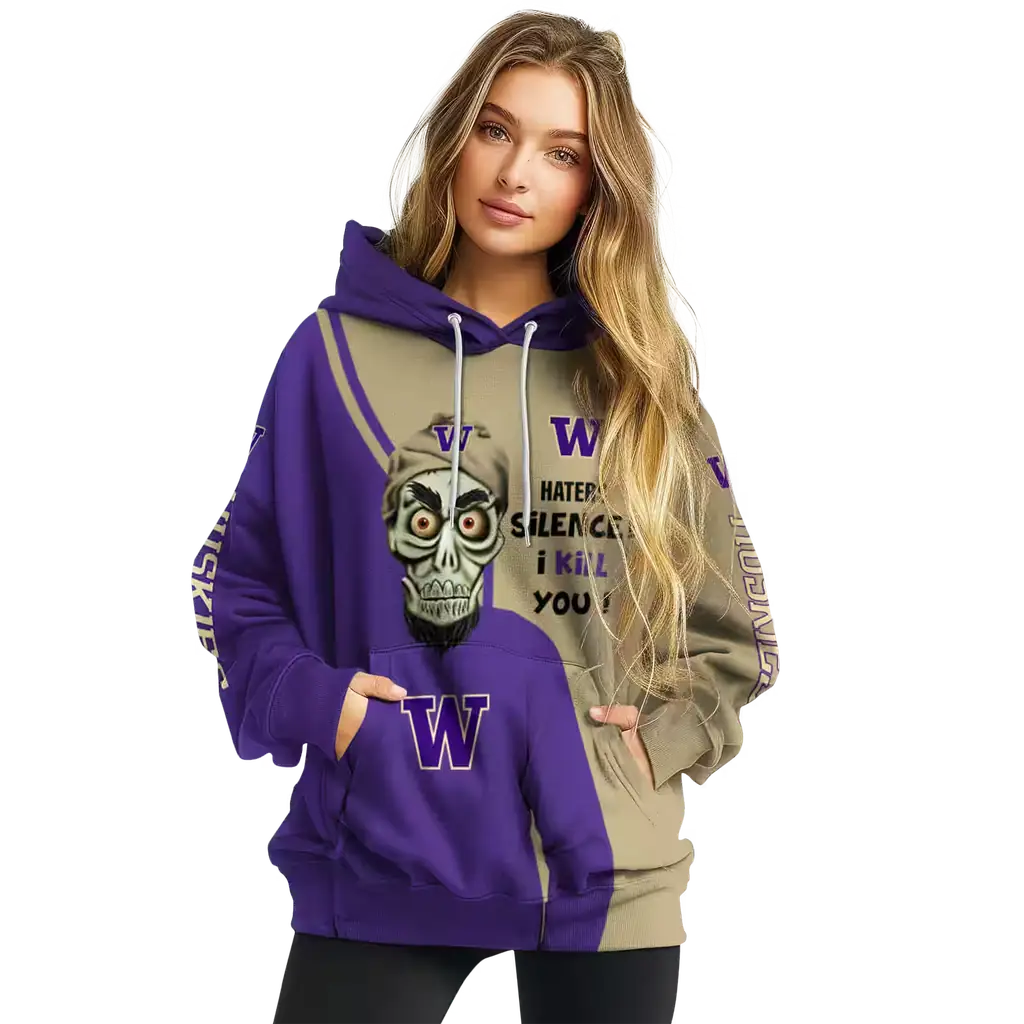 washington huskies achmed skull purple hoodie high quality washington huskies achmed skull purple hoodie high quality