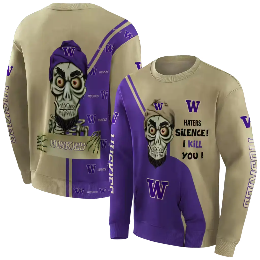 washington huskies achmed skull purple hoodie premium grade washington huskies achmed skull purple hoodie premium grade