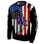 washington huskies american pride black hoodie best selling