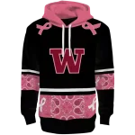 washington huskies awareness ribbon black pink hoodie best selling