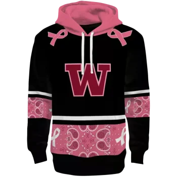 washington huskies awareness ribbon black pink hoodie best selling