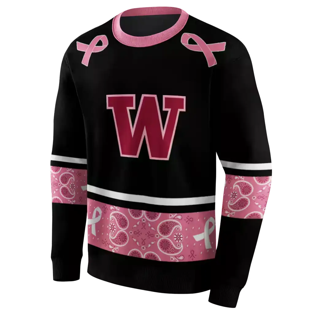 washington huskies awareness ribbon black pink hoodie new arrival washington huskies awareness ribbon black pink hoodie new arrival