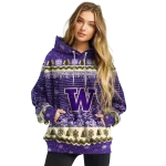 washington huskies christmas trees purple hoodie best selling