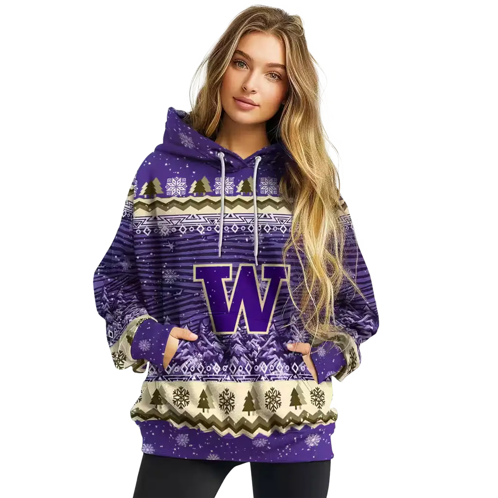 washington huskies christmas trees purple hoodie high quality washington huskies christmas trees purple hoodie high quality