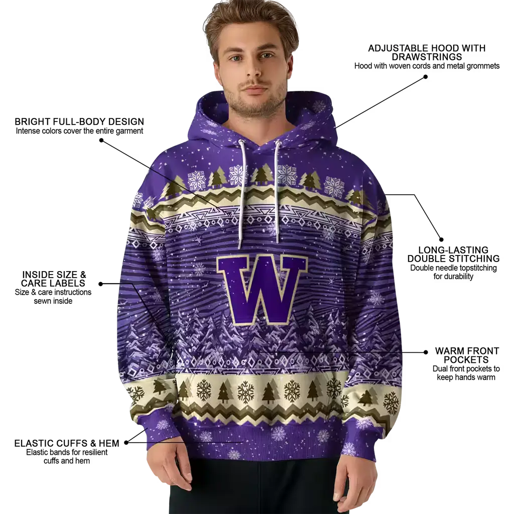 washington huskies christmas trees purple hoodie latest model washington huskies christmas trees purple hoodie latest model