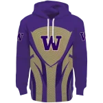 washington huskies concentric lines purple black hoodie best selling