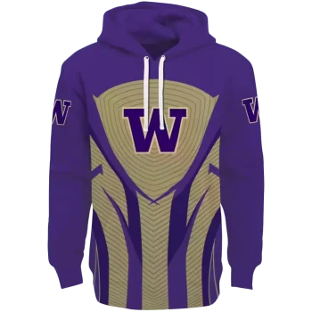 washington huskies concentric lines purple black hoodie best selling