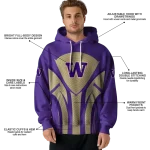 washington huskies concentric lines purple black hoodie best selling