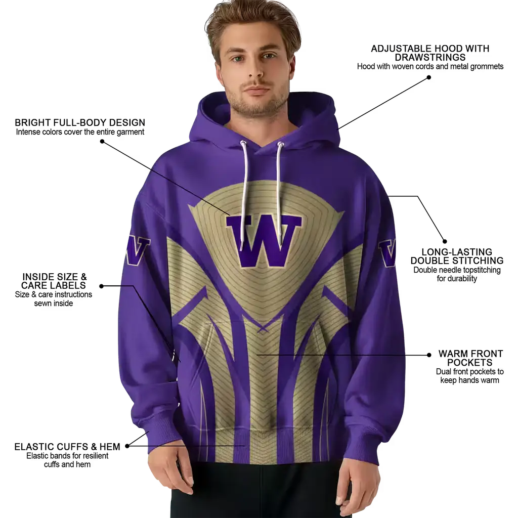 washington huskies concentric lines purple black hoodie latest model washington huskies concentric lines purple black hoodie latest model