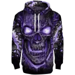 washington huskies demonic skull purple black hoodie best selling
