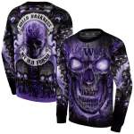 washington huskies demonic skull purple black hoodie best selling