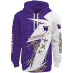 washington huskies dynamic slash purple white hoodie best selling